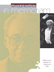 Witold Rowicki in memoriam (book cover) Witold Rowicki in memoriam (book cover)